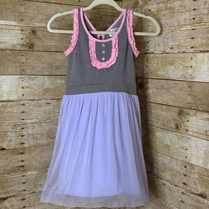 MATILDA JANE STARGAZER CHER CASUAL TULLE RUFFLED TANK STYLE DOT DRESS SIZE 8